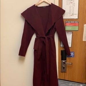 beautiful burgundy pea coat